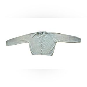 Gray Cardigan w Floral Details - sz SM